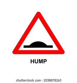 
Traffic sign hump isolated on white background, suitable for web icon, etc.