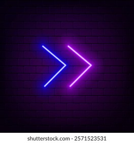 A traffic sign icon with a dark background glows brightly in blue. A light sign with a vivid blue tint and a black background.