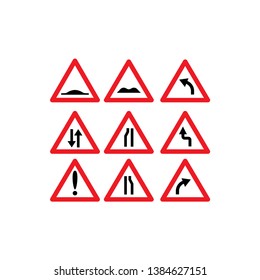 traffic sign icon design template