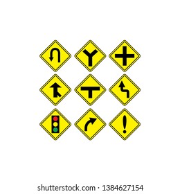 traffic sign icon design template