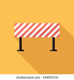 Traffic sign icon. Flat design style modern vector illustration. Isolated on stylish color background. Flat long shadow icon. Elements in flat design.