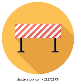 Traffic sign icon. Flat design style modern vector illustration. Isolated on stylish color background. Flat long shadow icon. Elements in flat design.