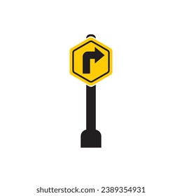 Icono de signo de tráfico, plantilla de diseño de ilustración de vector de logotipo