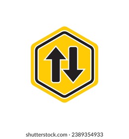 Traffic sign icon, logo vector illustration design template