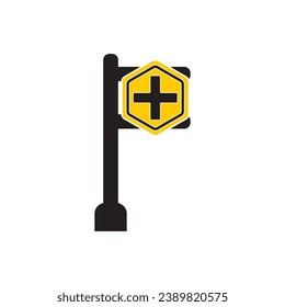 Traffic sign icon, logo vector illustration design template