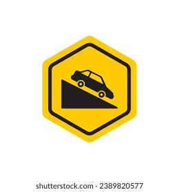 Traffic sign icon, logo vector illustration design template