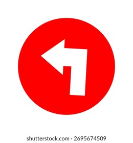 
Icono de señal de tráfico con fondo rojo