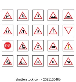 icono de símbolo de tráfico, icono de símbolo de carretera, ilustración de símbolo vector