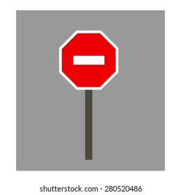 Traffic sign icon, stop