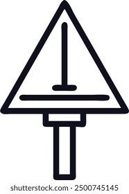 Traffic sign icon, triangle sign 