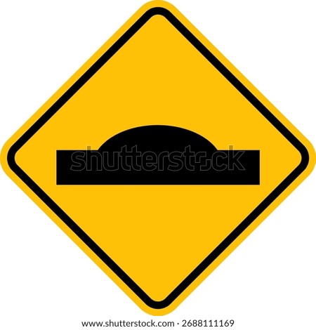 traffic sign icon vector, convex road warning