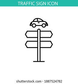 Icono de signo de tráfico, eps vectoriales 10