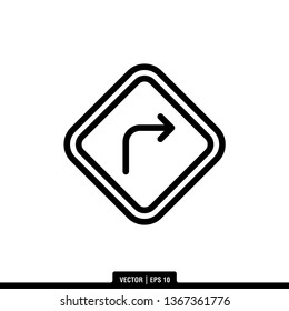 Traffic Sign Icon Vector Illustration Logo Template