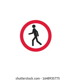 signo de tráfico Signo de vector aislado para diseño gráfico y web. símbolo de tráfico plantilla de color editable en fondo blanco.