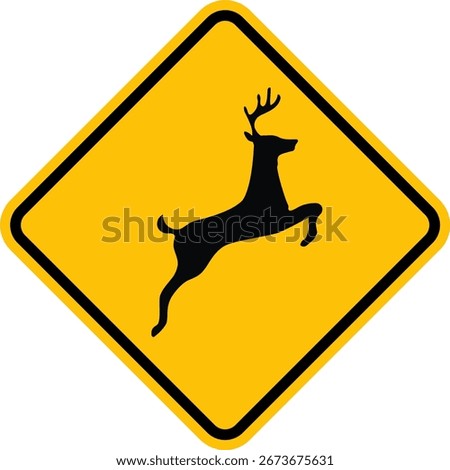 Traffic sign icon vector, warning of many wild animals and crossing the road