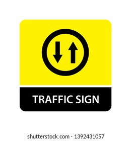 Traffic sign icon for web and mobile