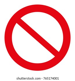 Traffic sign illustration, Not Allowed Sign, isolated on the white, illustration vector