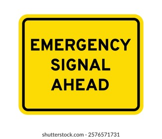 Traffic Sign Indicating Emergency Signal Ahead on Public Roads, High-Quality Vectorial Stock Image