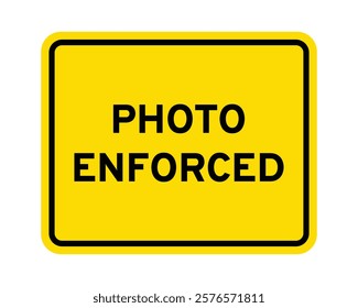 Traffic Sign Indicating Photo Enforcement on Public Roads, High-Quality Vectorial Stock Image