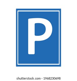 Traffic sign indicating that there is a parking space.
Vector design EPS 10