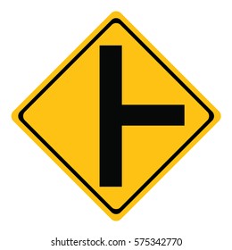 Traffic sign. junction sign 
