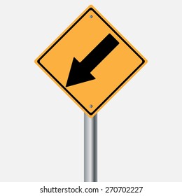Traffic sign . keep left