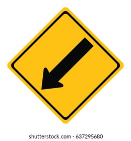 Traffic sign . Keep Left Sign 