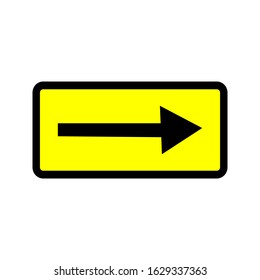 traffic sign large arrow with a white background