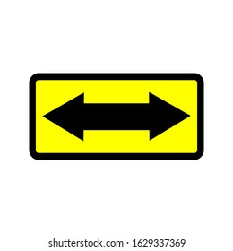 Traffic Sign Large Arrow White Background Stock Vector (Royalty Free ...