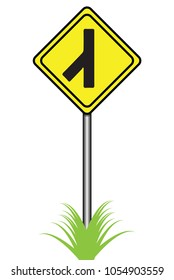 Traffic sign from the left to the left.
