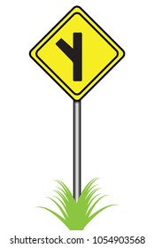 Traffic sign from the left to the left.
