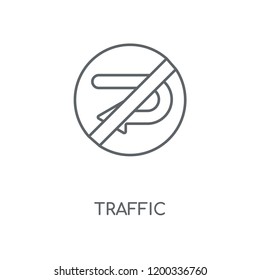 Traffic sign linear icon. Traffic sign concept stroke symbol design. Thin graphic elements vector illustration, outline pattern on a white background, eps 10.