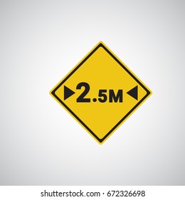 Traffic sign. maximum width vector illustration