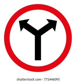Traffic sign means give turn left or turn right design by vector.
