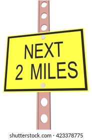 Traffic Sign Next 2  miles