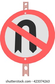 Traffic Sign No Uturns 