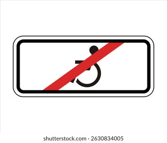 Traffic Sign – No Wheelchair Access Zone – High Quality Stock Vectorial Image