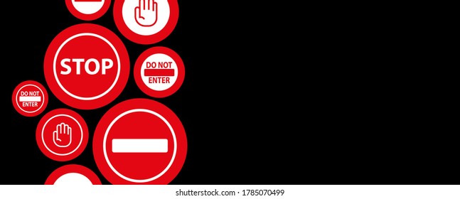 traffic sign on black background