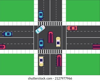 Traffic sign on highway with signals
