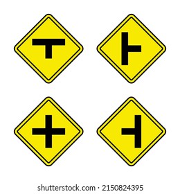 traffic sign on the road vector