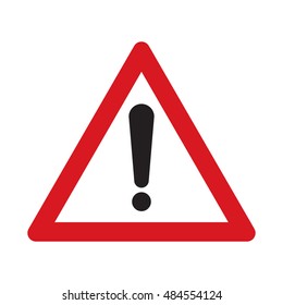 Traffic sign other danger. Danger on the road. Vector illustration.