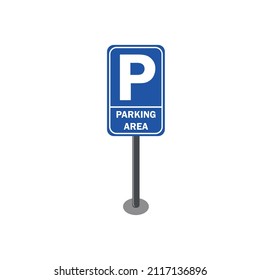 Traffic sign for parking area