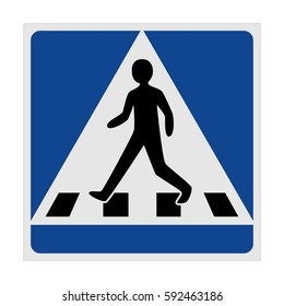 Traffic sign pedestrian crossing, vector