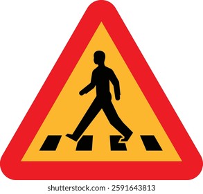 Traffic sign for pedestrian way 