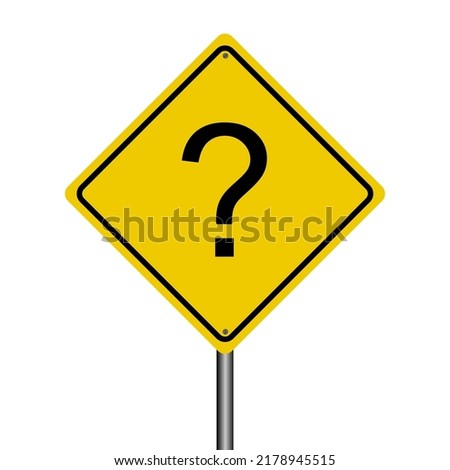 traffic sign with question mark
