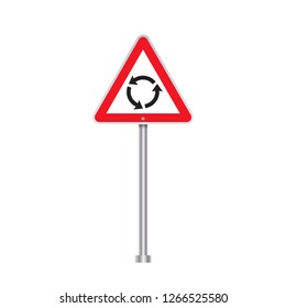 Traffic Sign Recycle.  Traffic Sign Vector Flat Illustration