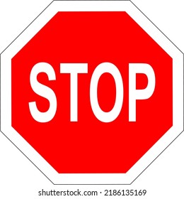 Traffic sign, red stop sign