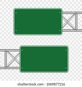 Traffic Sign Road Green Blank Isolated Stock Vector (Royalty Free ...