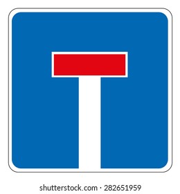 Traffic sign road sign impasse vector Icon button