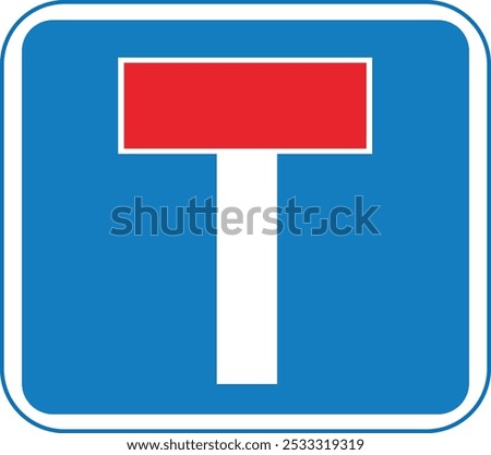Traffic sign road sign impasse vector Icon